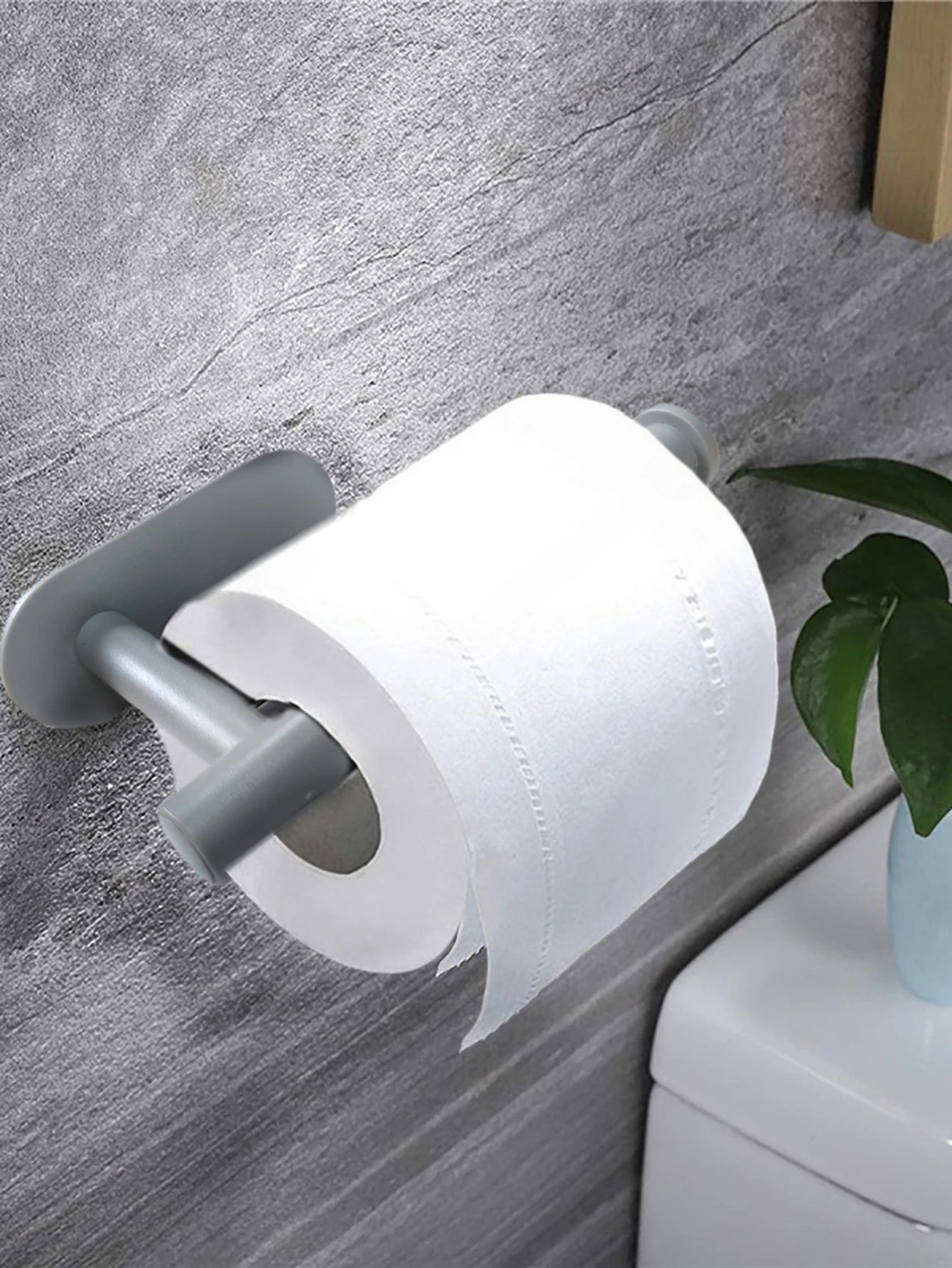 Acrylic Toilet Paper Holder Tissue Rack Wall Mounted Bathroom Kitchen Roll Holder Paper Tissue Rack Hook Modern Black Hanger