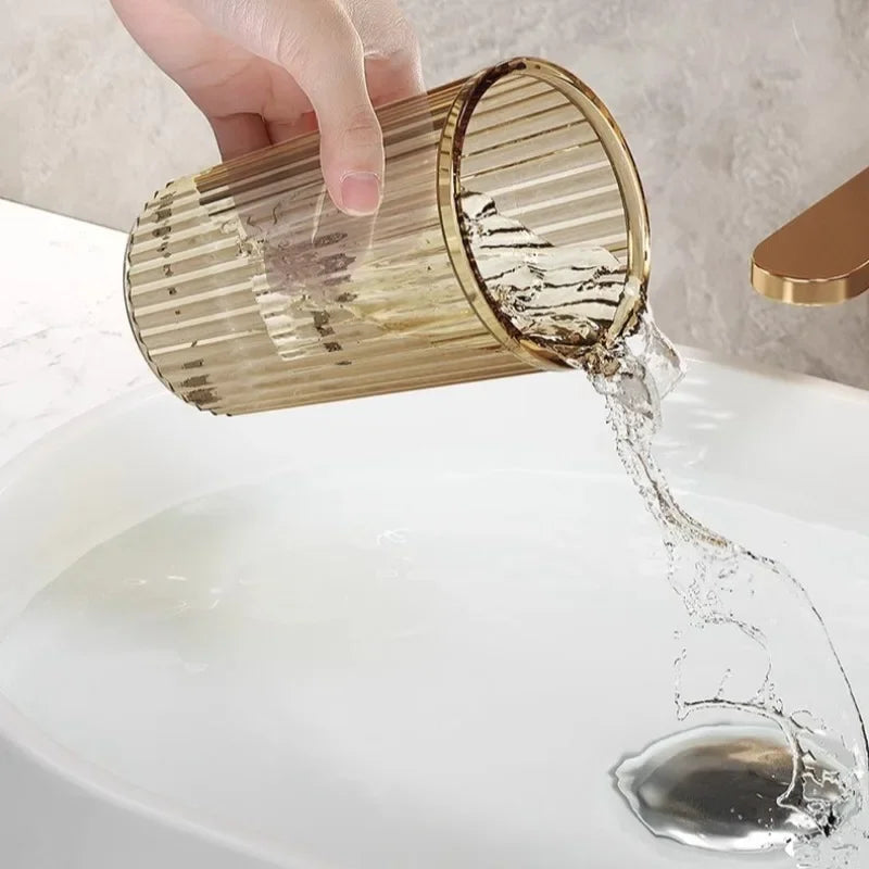 Acrylic Mouthwash Cup Toothbrush Bathroom Cup Light Luxury Style Bathroom Storage Accessories Toothbrush Holder