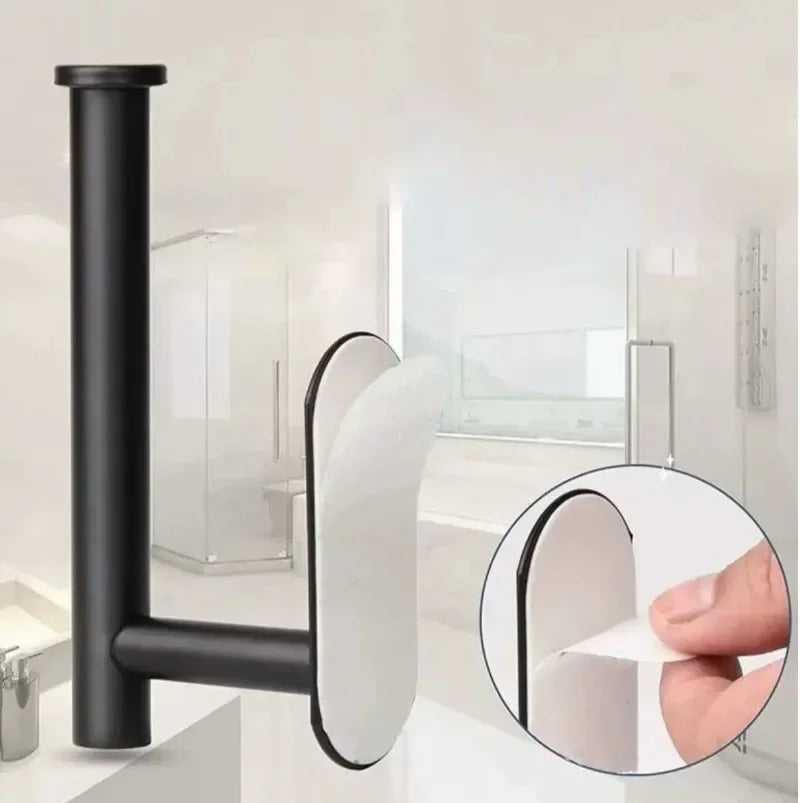 Adhesive Toilet Paper Holder Kitchen Roll Towel Rack Napkin Dispenser Absorbent Stand Tissue Hanger Bathroom Accessories
