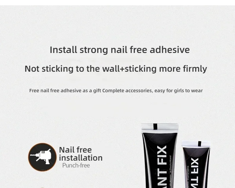 Popular Style 40/50CM Bathroom Self-Adhesive Wall Mount Bathroom Waterproof and Rust Proof Storage Shelf with Hook Towel Holder
