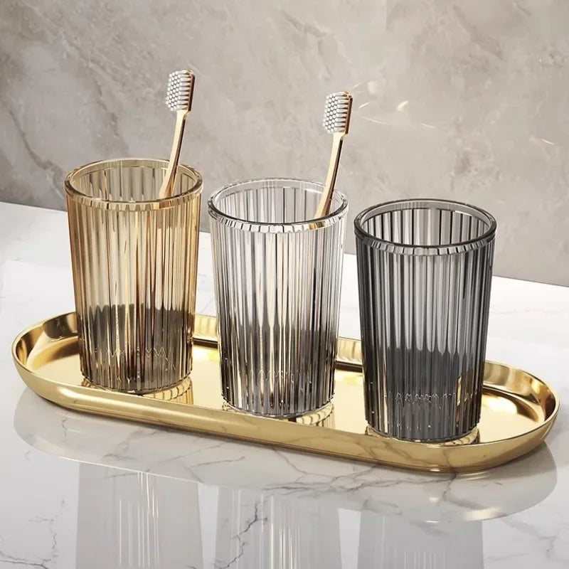 Acrylic Mouthwash Cup Toothbrush Bathroom Cup Light Luxury Style Bathroom Storage Accessories Toothbrush Holder