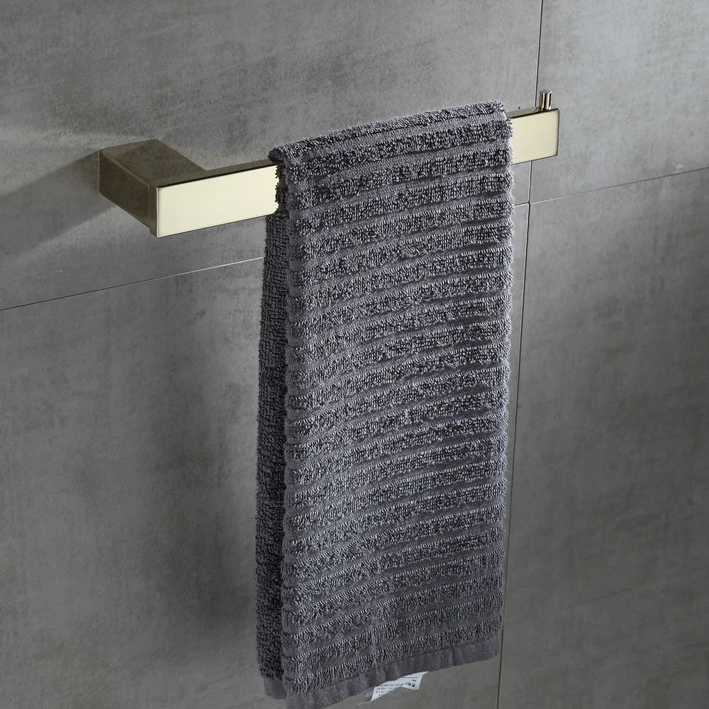 304 stainless steel brushed gold towel rack Hardware bathroom pendant Bathroom rack Bath towel rack