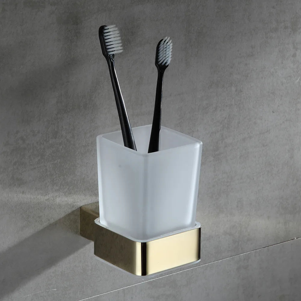 304 stainless steel brushed gold towel rack Hardware bathroom pendant Bathroom rack Bath towel rack