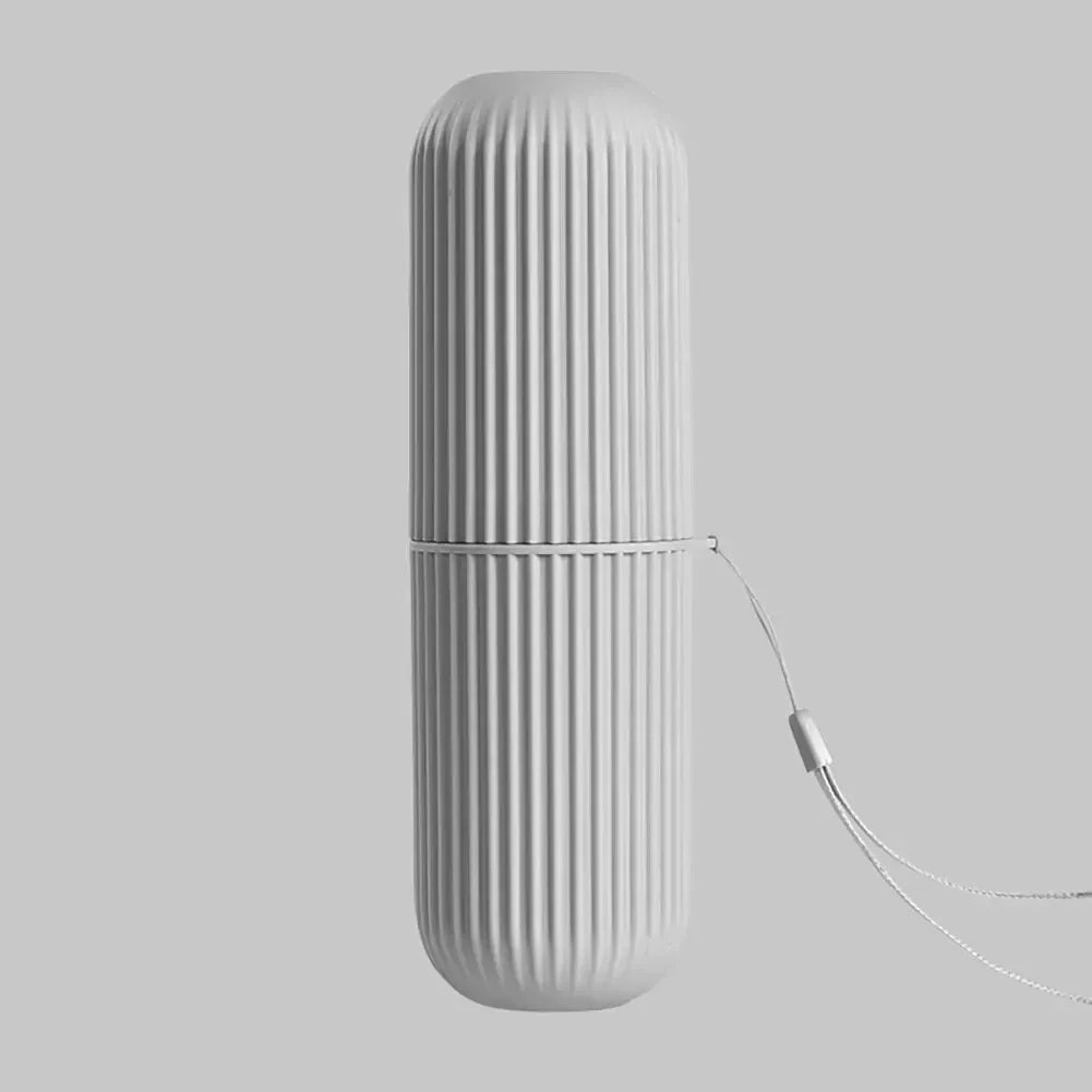 Portable Toothbrush Holder with Toothpaste Storage – Travel Bathroom Cup Case Organizer for Toiletries On-the-Go