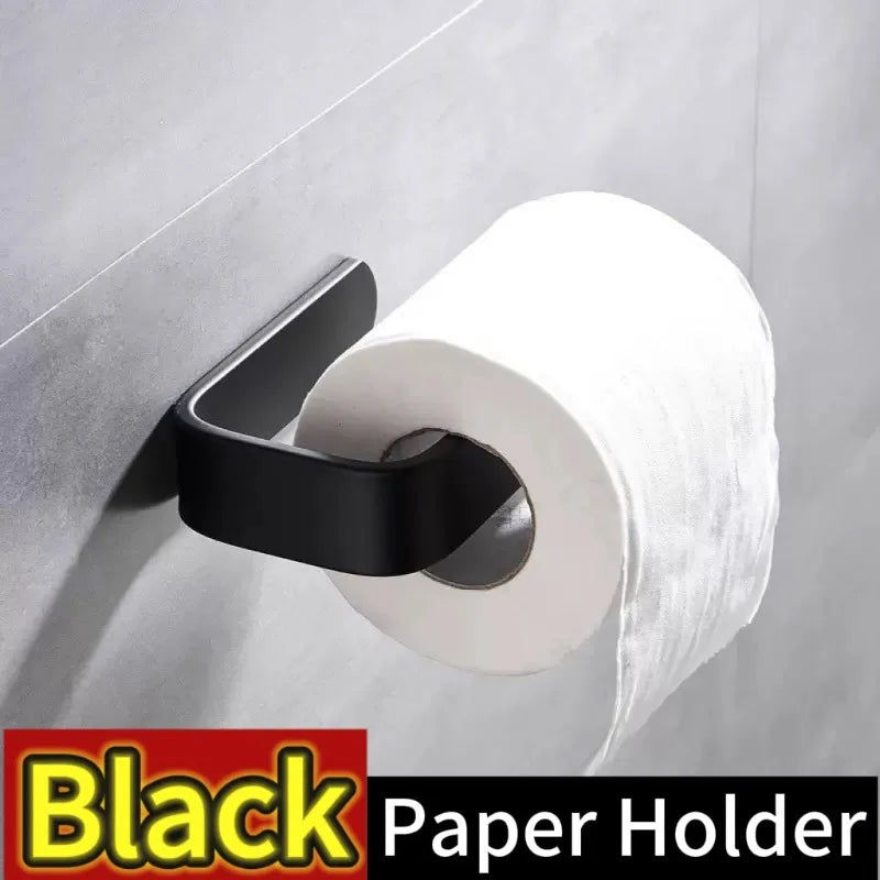 Adhesive Toilet Paper Holder Kitchen Roll Towel Rack Napkin Dispenser Absorbent Stand Tissue Hanger Bathroom Accessories