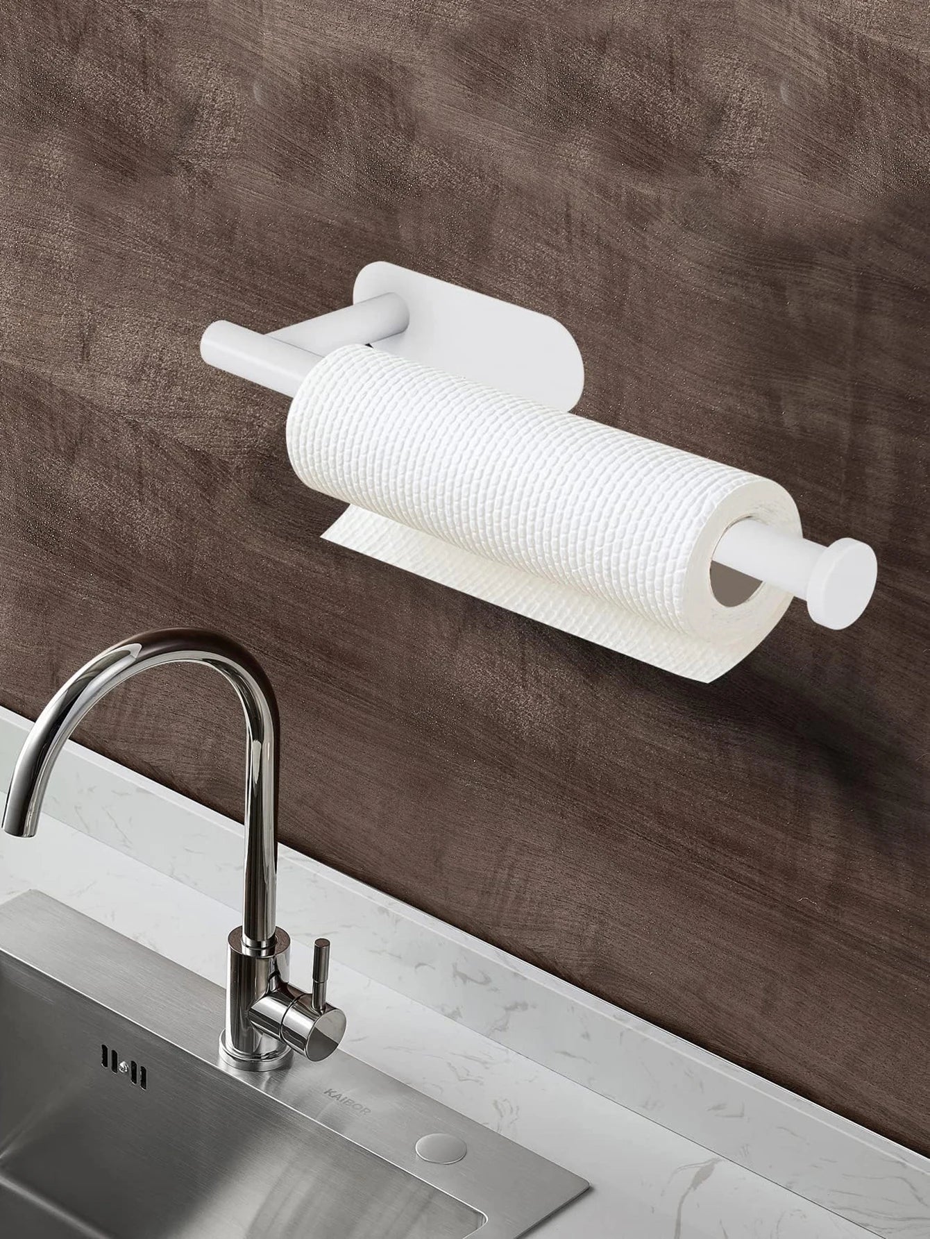 Acrylic Toilet Paper Holder Tissue Rack Wall Mounted Bathroom Kitchen Roll Holder Paper Tissue Rack Hook Modern Black Hanger