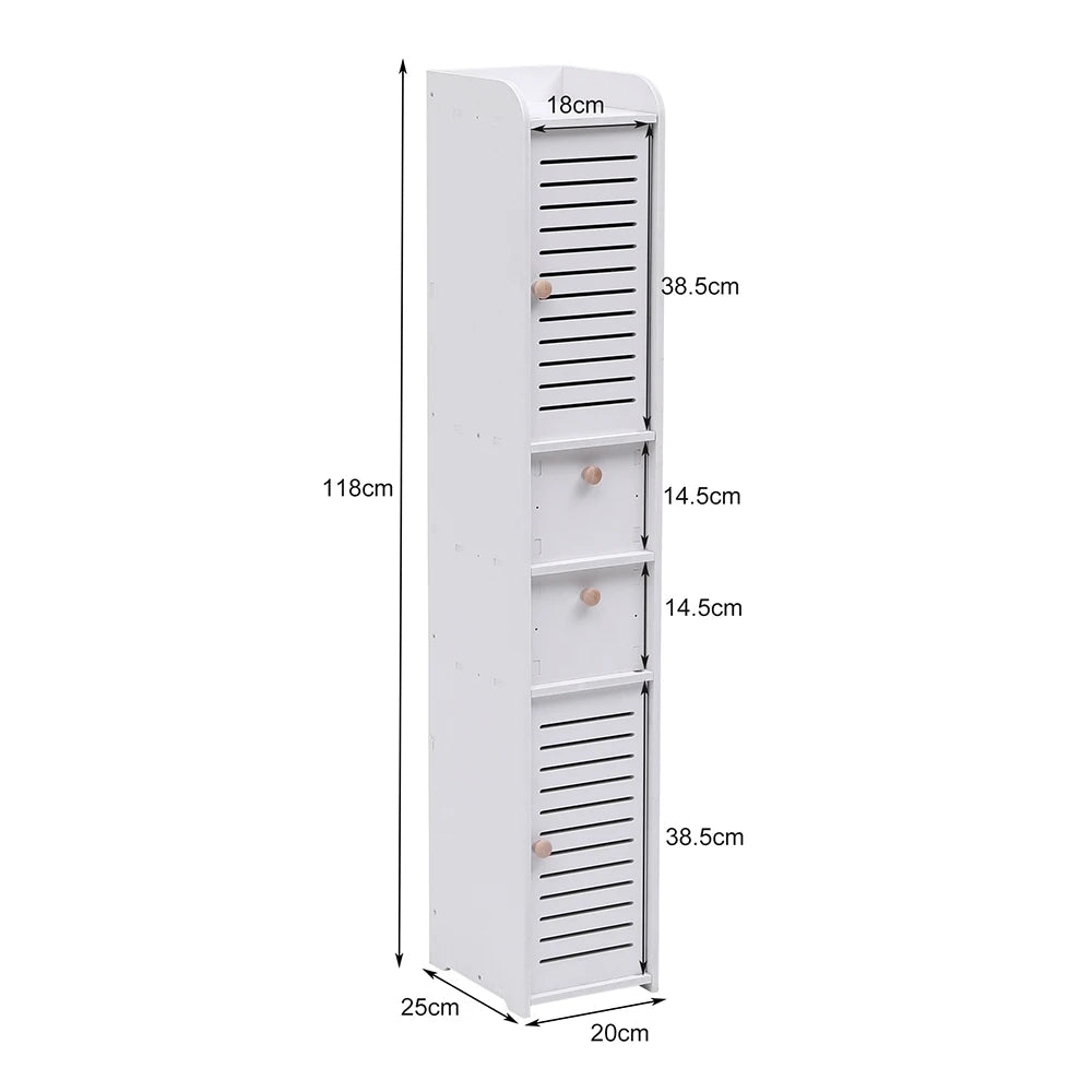 Floor-standing wooden bathroom storage cabinet multi-layer storage cabinet bathroom paper towel rack storage cabinet