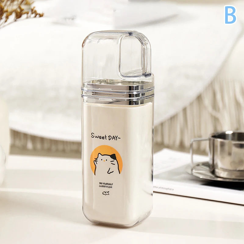 3 IN1 Cartoon Cute Toothbrush Cup Travel Toothbrush Holder Simple Portable Mouthwash Cup For Business Trip Home Bathroom Camping