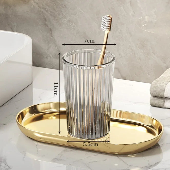 Acrylic Mouthwash Cup Toothbrush Bathroom Cup Light Luxury Style Bathroom Storage Accessories Toothbrush Holder