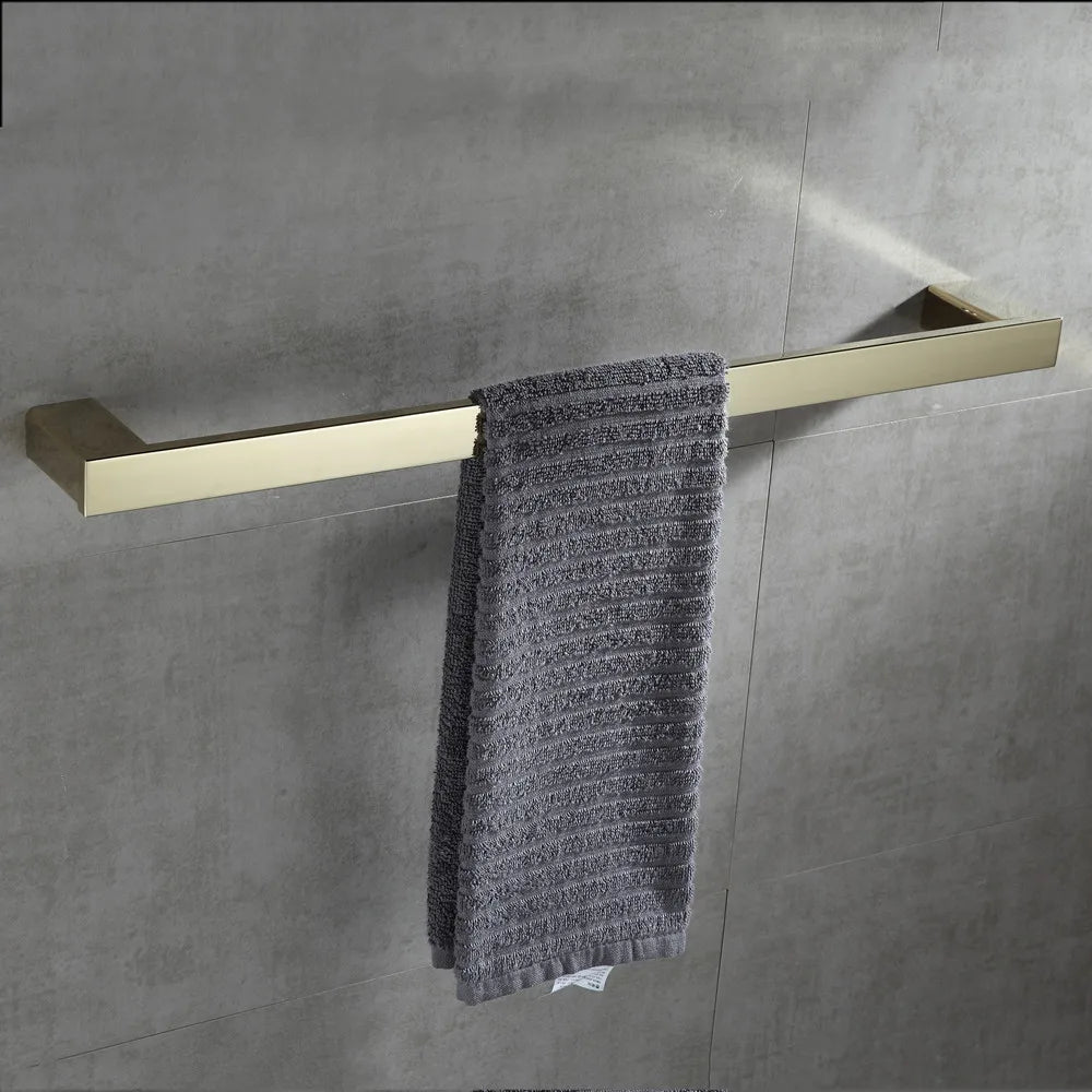304 stainless steel brushed gold towel rack Hardware bathroom pendant Bathroom rack Bath towel rack