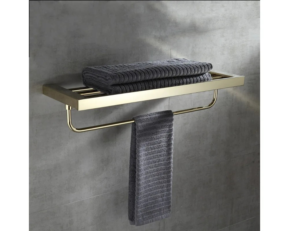 304 stainless steel brushed gold towel rack Hardware bathroom pendant Bathroom rack Bath towel rack