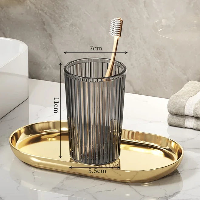 Acrylic Mouthwash Cup Toothbrush Bathroom Cup Light Luxury Style Bathroom Storage Accessories Toothbrush Holder