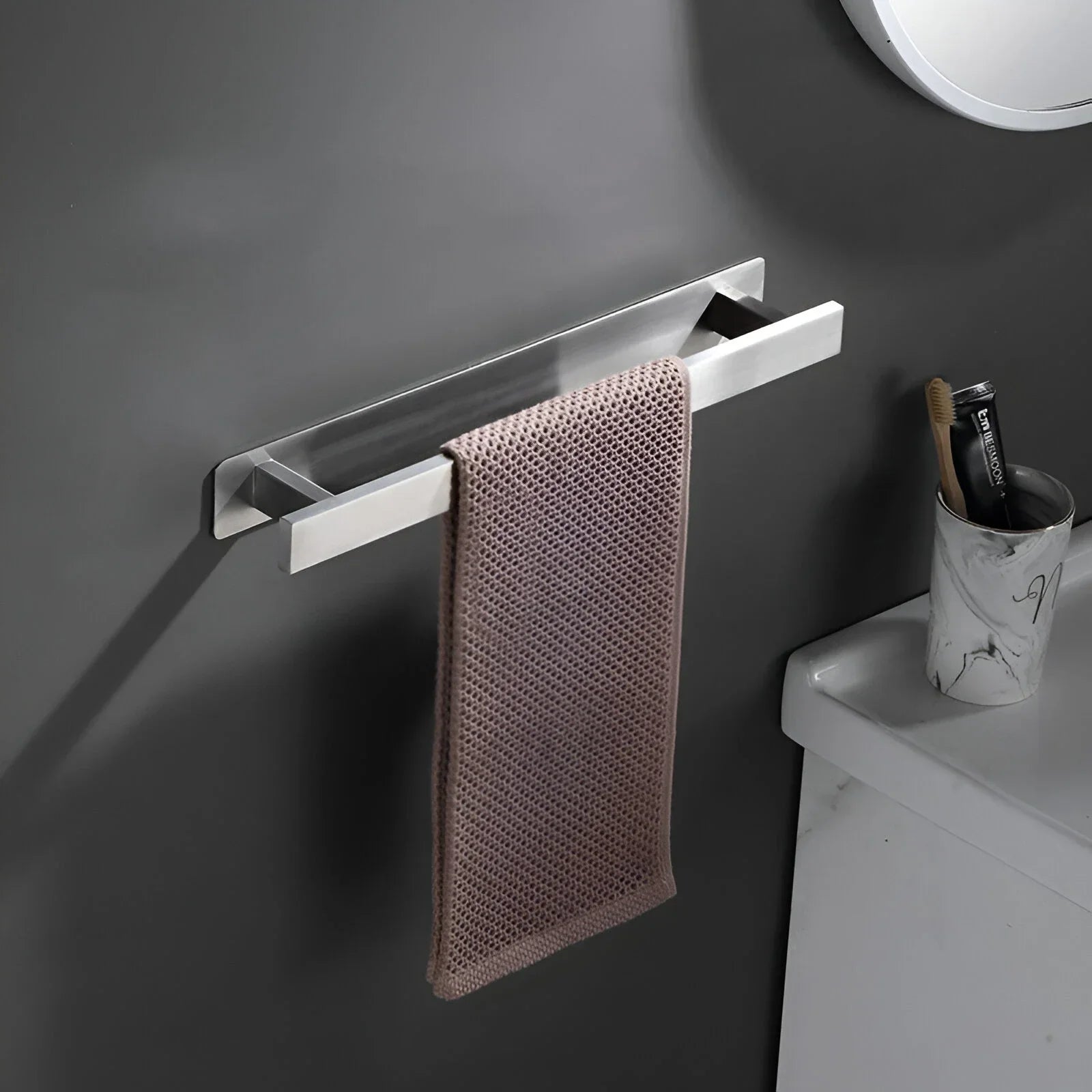 304 stainless steel towel rack without punching bathroom single pole bathroom hardware towel rack towel rod