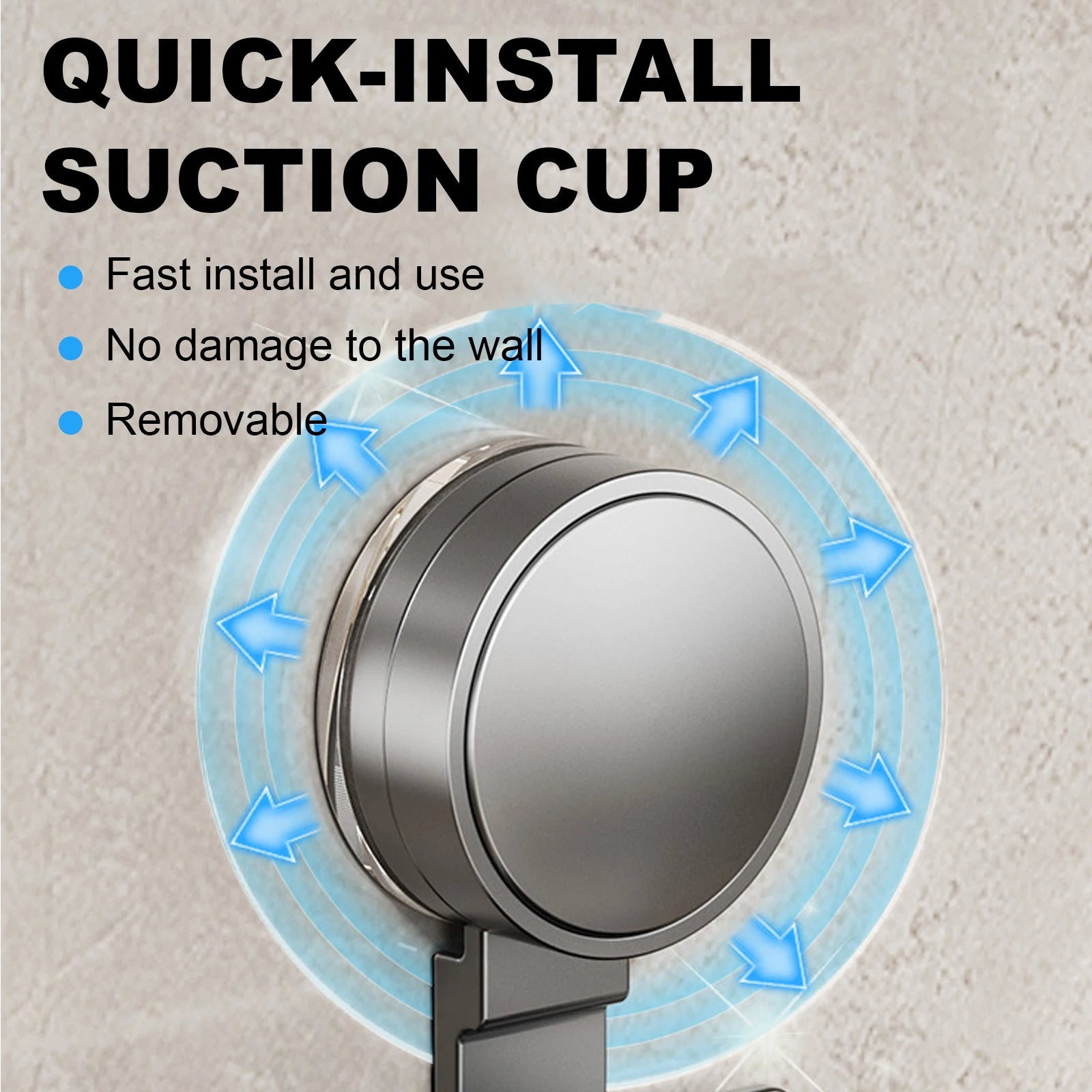 Suction Cup Toothbrush Holder With Squeezer Perforation-free Bathroom Shelf Mouthwash Cup Toothbrush Holder