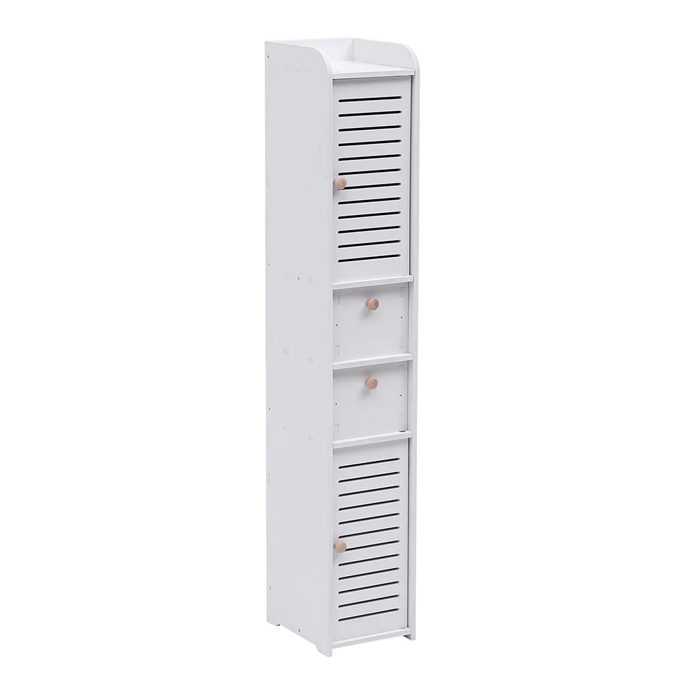 Floor-standing wooden bathroom storage cabinet multi-layer storage cabinet bathroom paper towel rack storage cabinet
