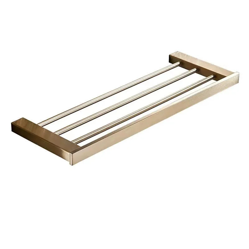 304 stainless steel brushed gold towel rack Hardware bathroom pendant Bathroom rack Bath towel rack