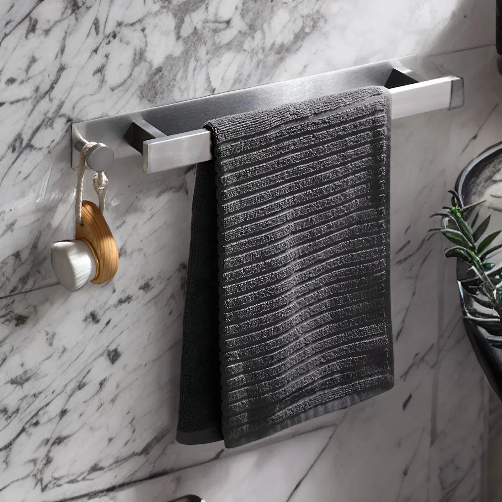 304 stainless steel towel rack without punching bathroom single pole bathroom hardware towel rack towel rod