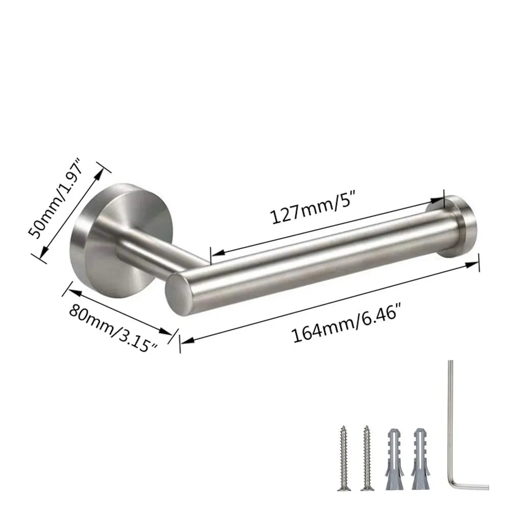 304 Stainless Steel Toilet Roll Paper Storage Holder Wall Mount Toliet Tissue Hanger Stand For Bathroom Kitchen Washroom