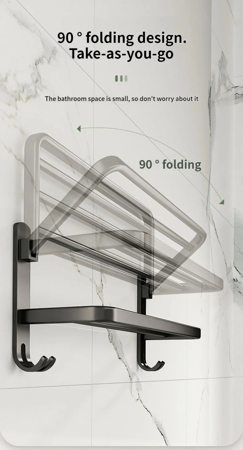 Toilet towel rack without punching toilet storage rack, bathroom shoe rack, hook towel rack, pendant