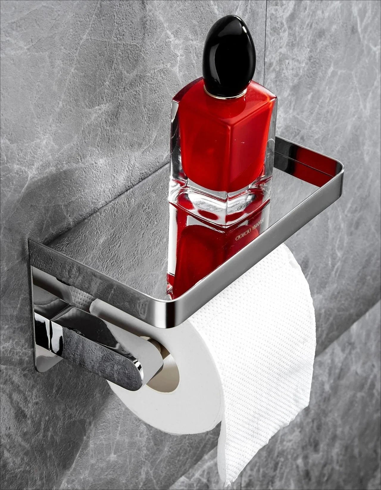 Bathroom 304 stainless steel tissue holder, two installation methods for toilet paper roll holder