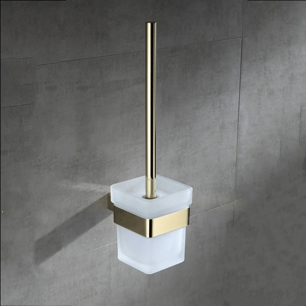304 stainless steel brushed gold towel rack Hardware bathroom pendant Bathroom rack Bath towel rack