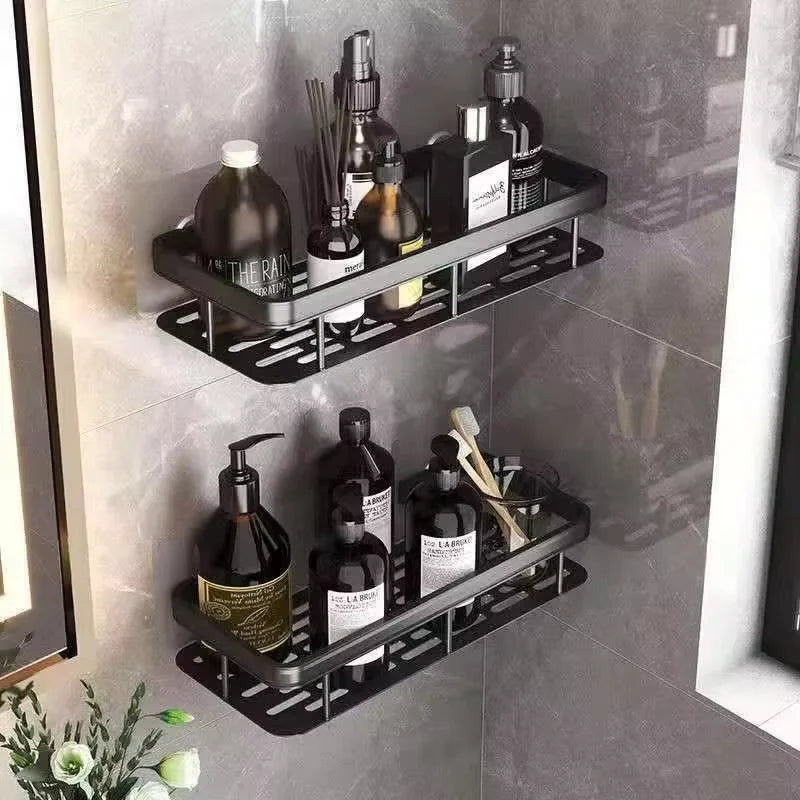 Three legged rack wall hanging corner rectangular bracket wall mounted shower shampoo rack bathroom rack towel rack bracket