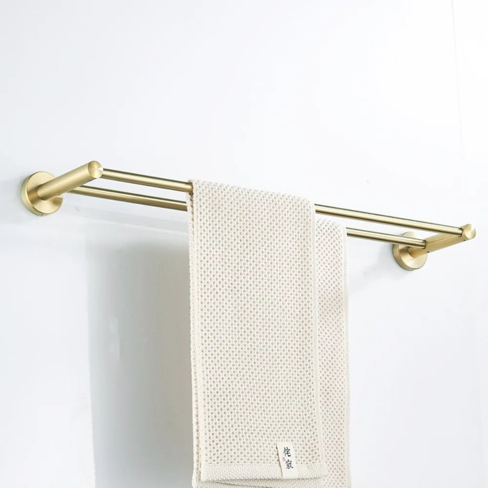 Gold Bathroom rack Nordic brushed gold towel rack simple gold bathroom rack bathroom hardware shelf