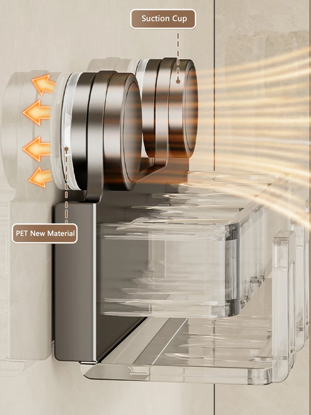 Suction Cup Toothbrush Holder With Paper Towel Holder Bathroom Shelf Mouthwash Cup Toothbrush Holder