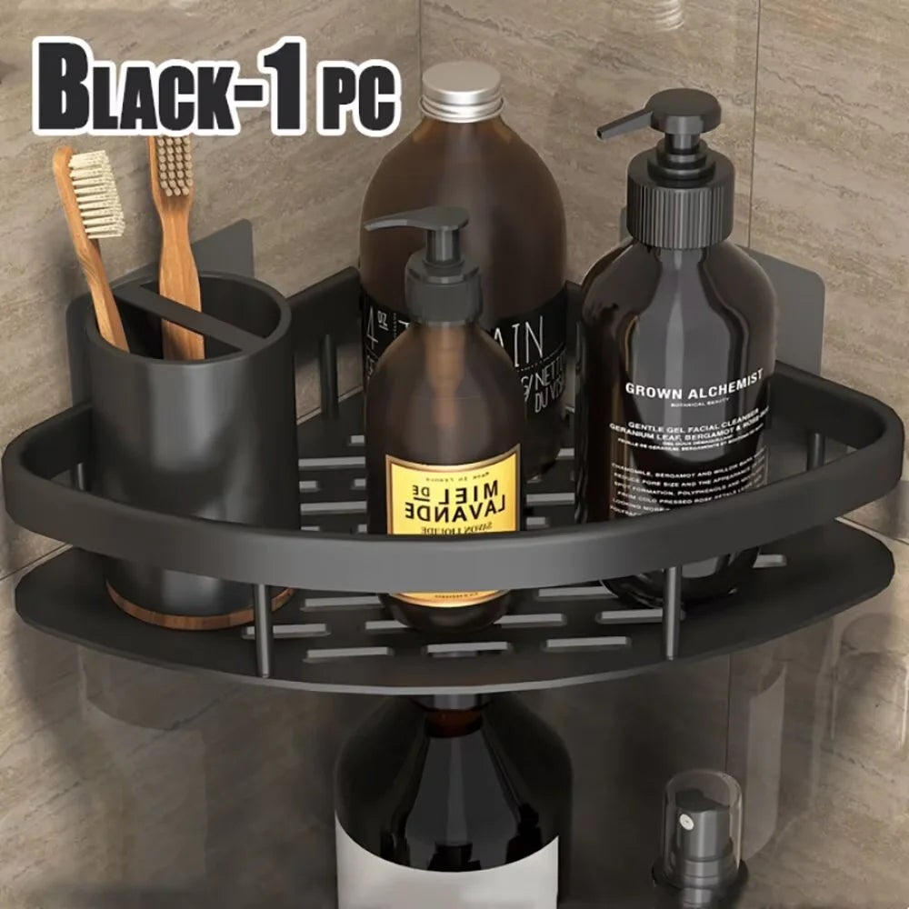 Three legged rack wall hanging corner rectangular bracket wall mounted shower shampoo rack bathroom rack towel rack bracket