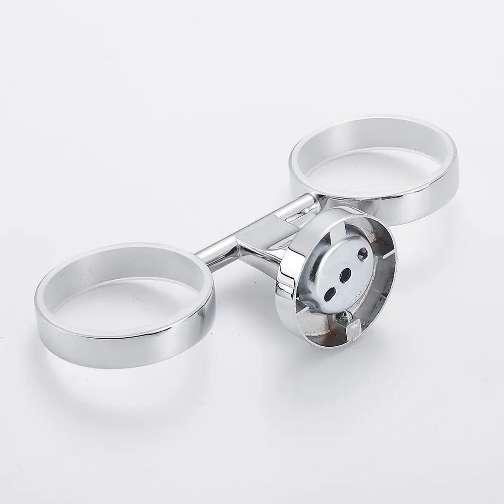 Bathroom Modern Wall-Mounted Toothbrush Holder Glass Cup Tumbler Frame Bathroom Storage Organizer Tooth Brush Cup Tools Washroom