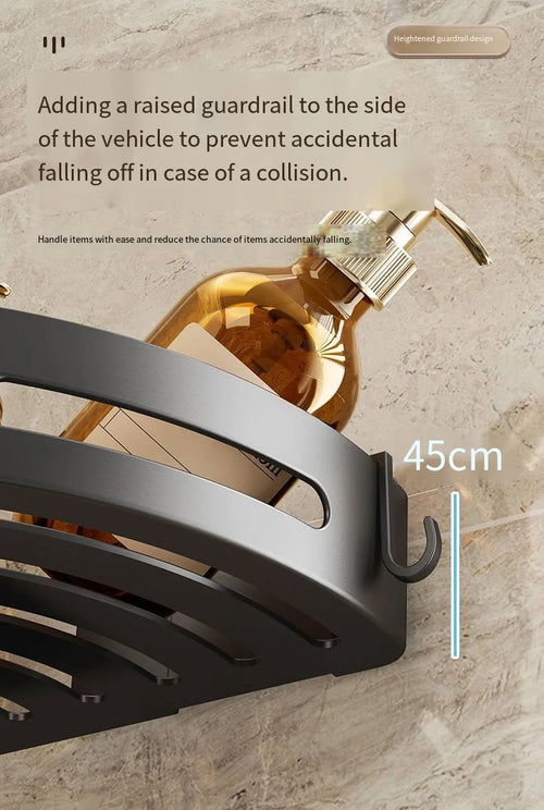 1/2/3Pcs Bathroom Shampoo Rack Adhesive Shower Rack Storage Rack Diamond Free Rack Corner Towel Rack Bathroom Rack Storage Rack