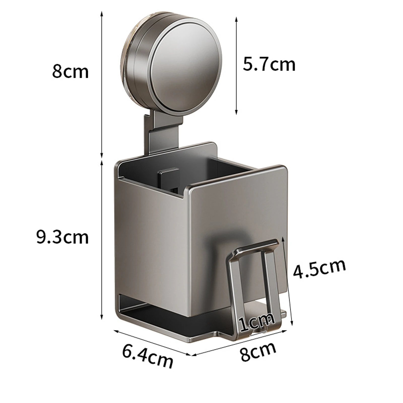 Suction Cup Toothbrush Holder With Squeezer Perforation-free Bathroom Shelf Mouthwash Cup Toothbrush Holder