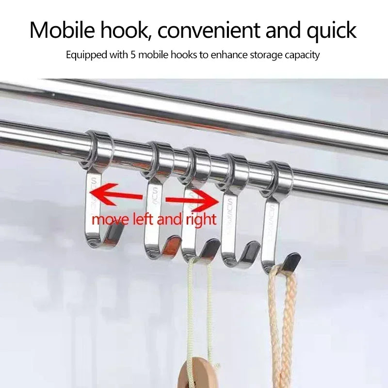 Stainless Steel Bath Towel Rack Perforation-free Hotel Hotel Bathroom Rack Towel Rack Towel Bar Bathroom Shelves