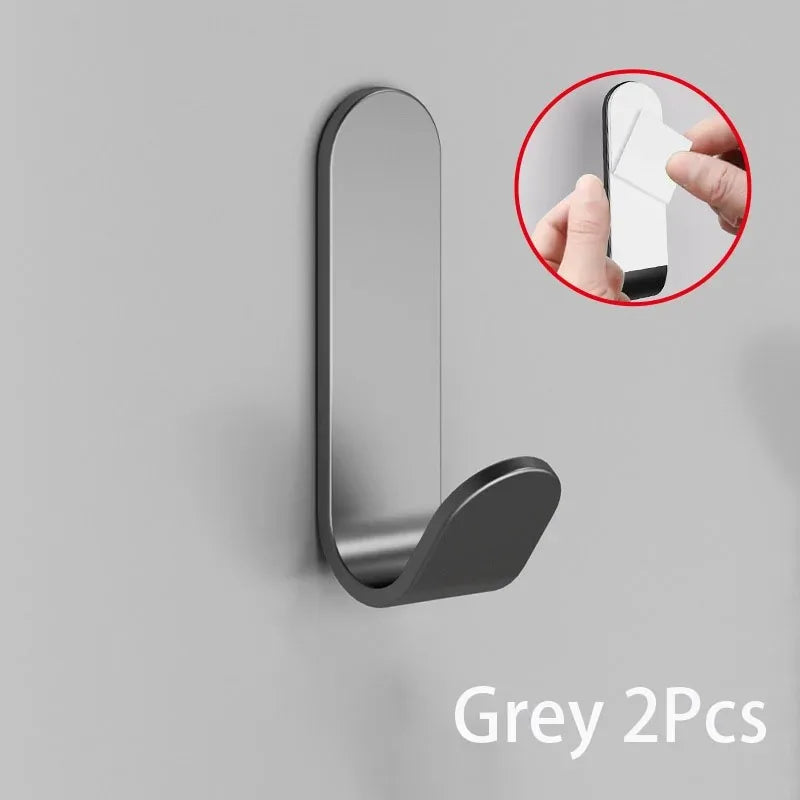 Self Adhesive Strong Wall Organizer Hook Behinddoor Key Cloth Hanger Hook Bathroom Robe Towel Holder Rack Kitchen Home Organizer