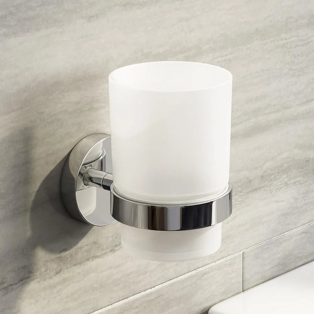 1PC Cup Holder Cup Dispenser Wall Mount Suitable for Cups of Various Sizes Modern Bathroom Organizer Accessory Toothbrush Holder