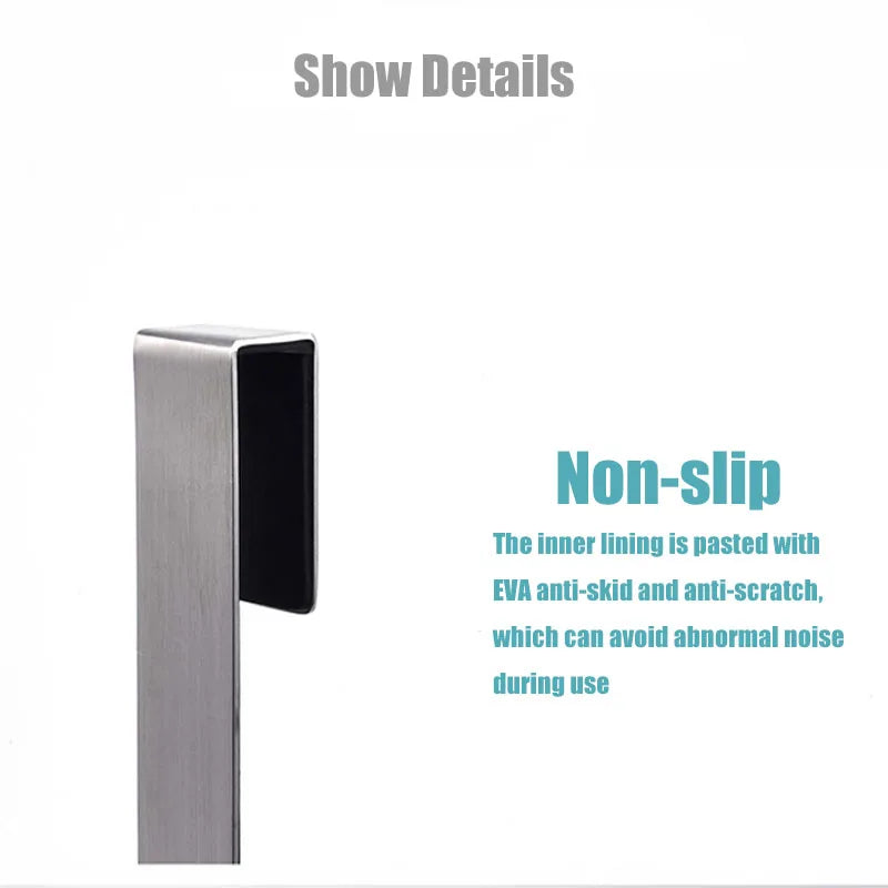 Stainless Steel Over Glass Door Shower Towel Rack S-Shape Bathroom Bathrobe Hanger Holder Shower Door Back Hooks