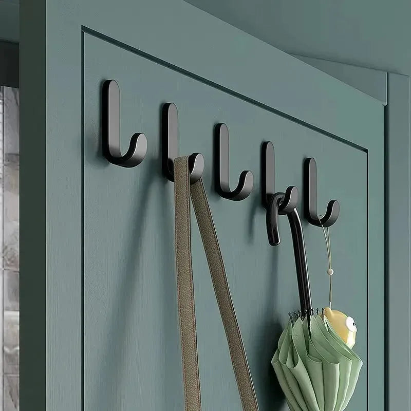 Self Adhesive Strong Wall Organizer Hook Behinddoor Key Cloth Hanger Hook Bathroom Robe Towel Holder Rack Kitchen Home Organizer