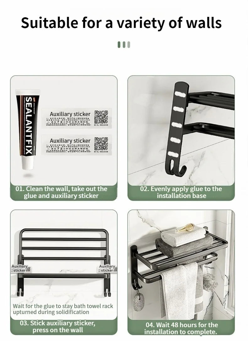 Toilet towel rack without punching toilet storage rack, bathroom shoe rack, hook towel rack, pendant