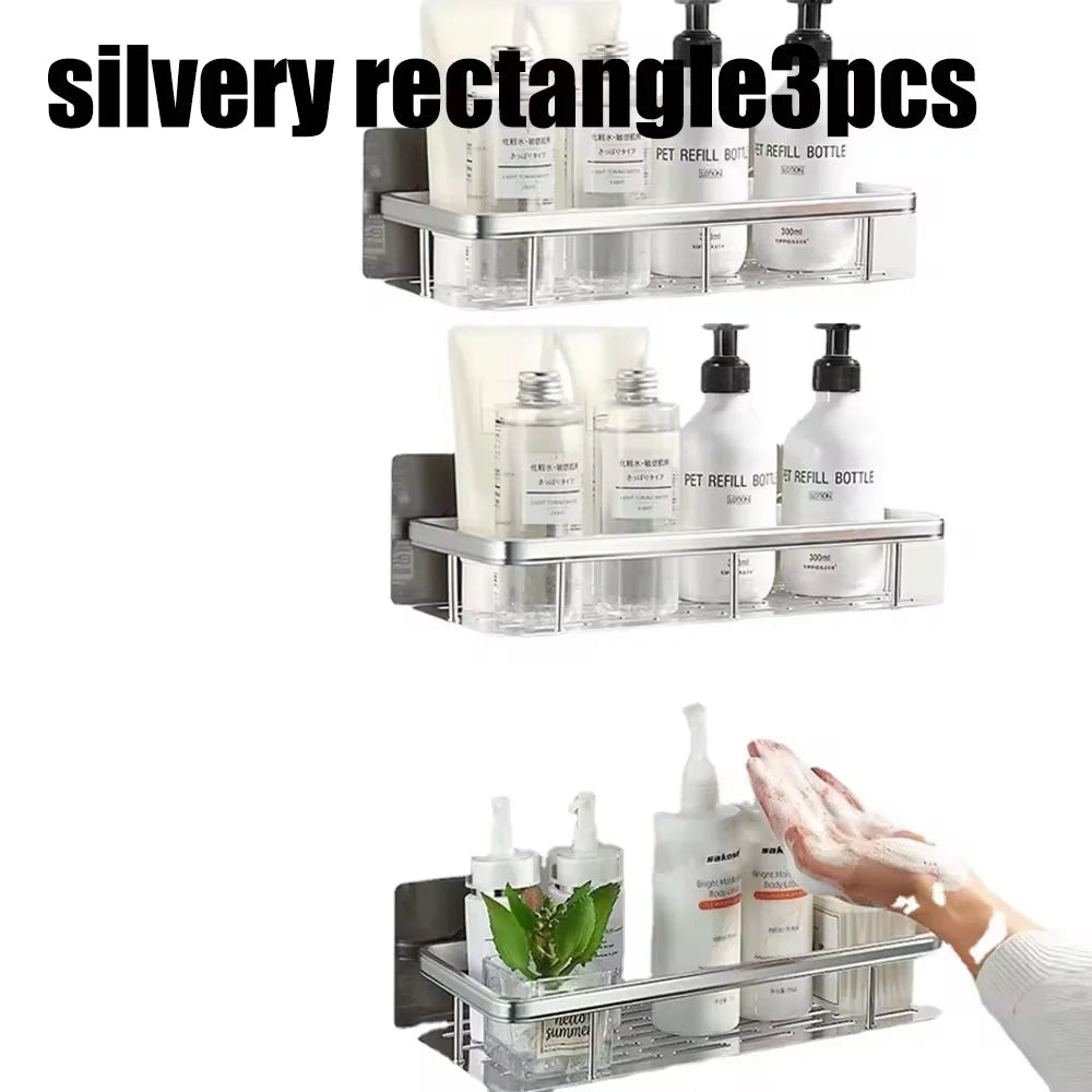 Three legged rack wall hanging corner rectangular bracket wall mounted shower shampoo rack bathroom rack towel rack bracket