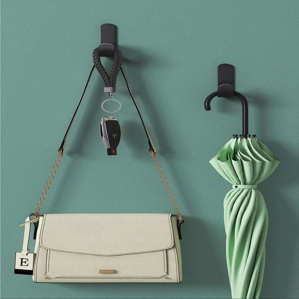 Self Adhesive Strong Wall Organizer Hook Behinddoor Key Cloth Hanger Hook Bathroom Robe Towel Holder Rack Kitchen Home Organizer