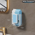 Wall-Mounted Wet Tissue Storage Box Self-Adhesive Plastic Holder with Large Opening for Bathroom Tissue Storage Box Organizer