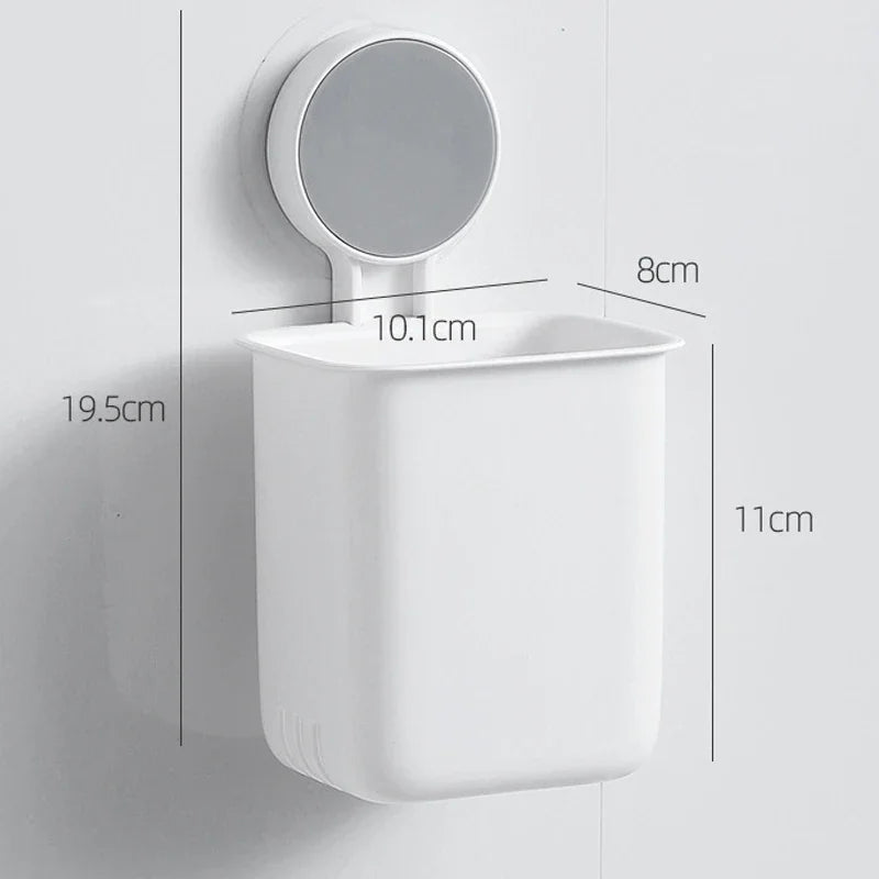Portable Toothbrush Wall Mounted Holder Toothpaste Mouth Cup Waterproof Holder Drill-Free Bathroom Storage Shelf Rack Organizer