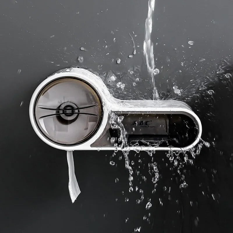 Portable Toilet Paper Holder Household Storage Rack Toilet Paper Holder Bathroom Wall-mounted Waterproof Storage Tissue Box