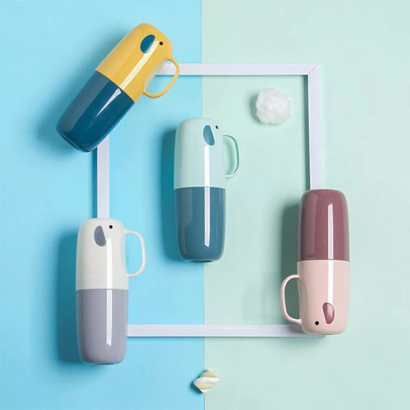 Toothbrush Toothpaste Holder Toiletries Storage Case Box Mouthwash Cup Portable For Travel Outdoor Camping Bathroom Accessories