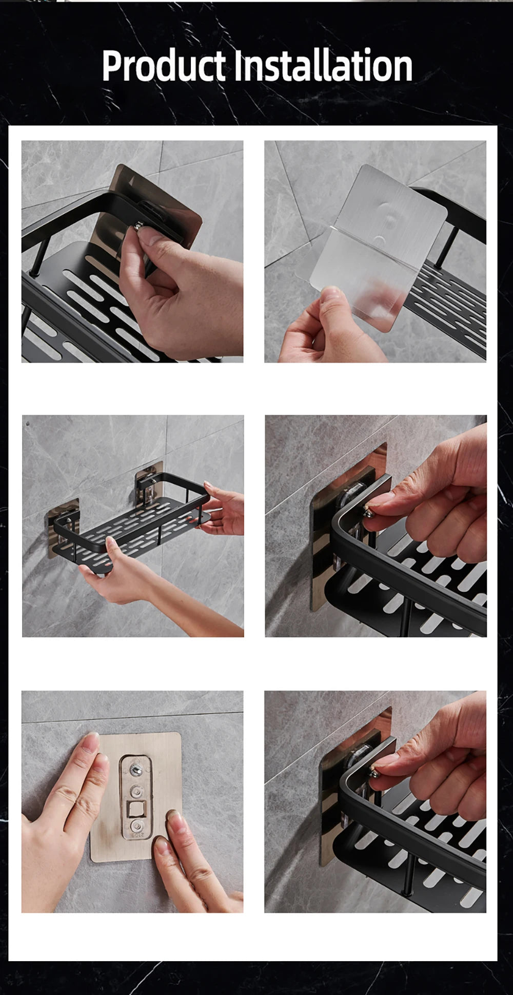 Three legged rack wall hanging corner rectangular bracket wall mounted shower shampoo rack bathroom rack towel rack bracket