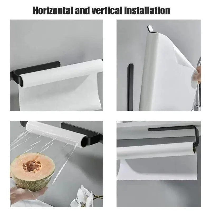 Adhesive Toilet Paper Holder Kitchen Roll Towel Rack Napkin Dispenser Absorbent Stand Tissue Hanger Bathroom Accessories