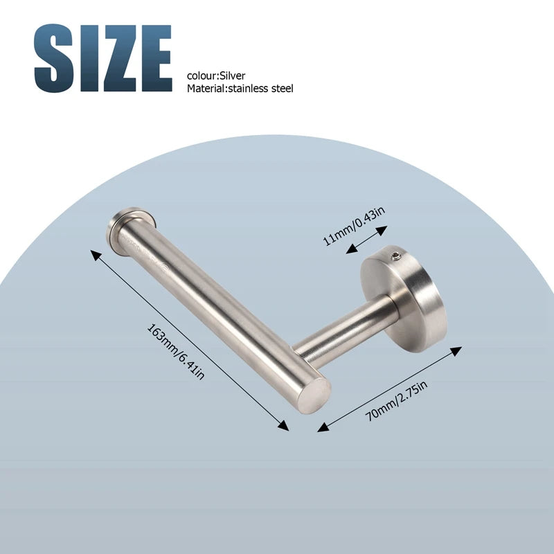 SUS 304 Stainless Steel Toilet Paper Holder,Round Tissue Holder,Paper Roll Dispenser