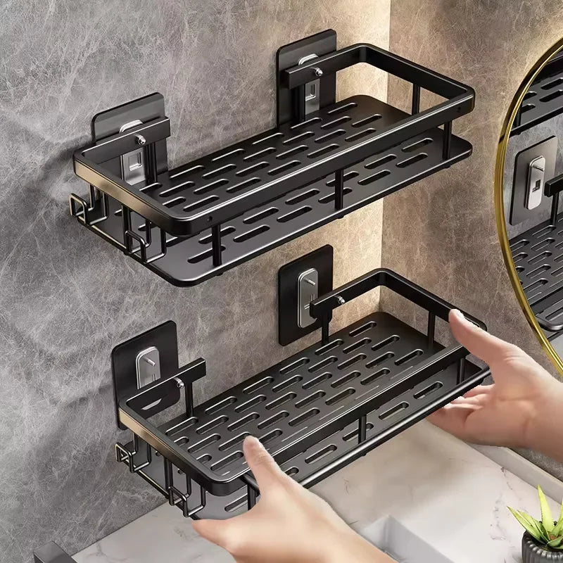 Three legged rack wall hanging corner rectangular bracket wall mounted shower shampoo rack bathroom rack towel rack bracket