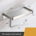 Bathroom 304 stainless steel tissue holder, two installation methods for toilet paper roll holder