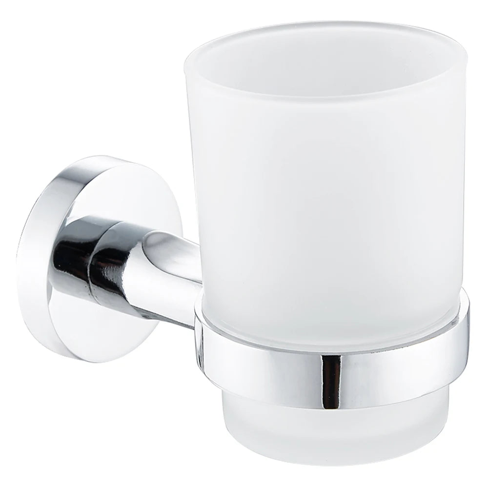 Toothbrushing Cup Bathroom Supplies Double Tumbler Cup Holder  Toothbrush Holder Wall Mount Cup Strong Anti-Fall Bath Accessori
